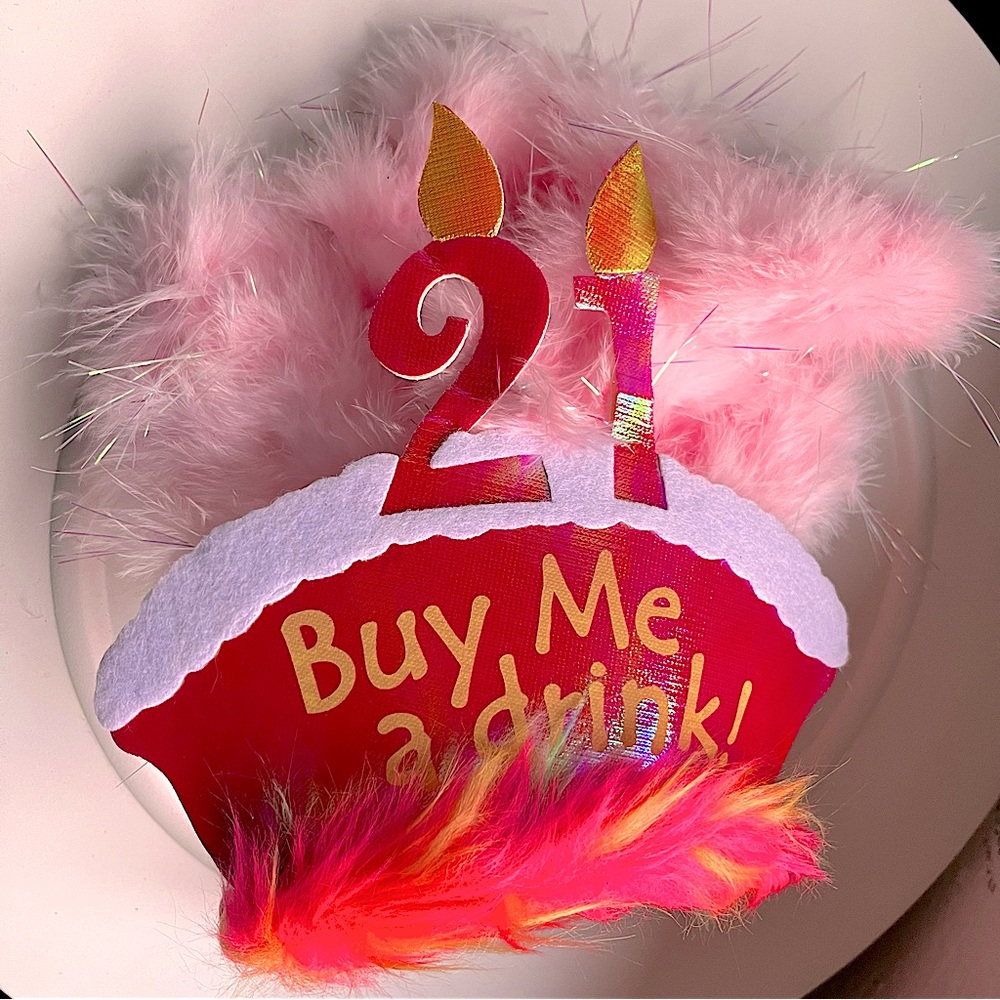 21st Birthday Tiara and Boa Buy Me a Drink NIP New